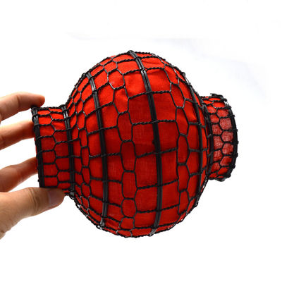 Colorful Red Iron Cloth Christmas Lanterns in Feng Shui Style for Festive Ambiance