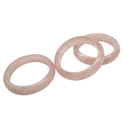 Crystal Quartz Rose Bangles Real Pink Bracelets Round Shape Wedding Gifts for Women and Men