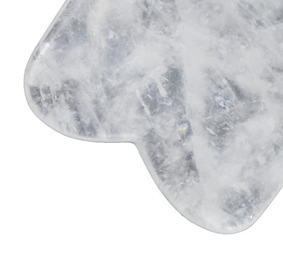 Musical Function Clear Quartz Heart Guasha Stone for Facial Neck Full Body Skin Massage Avaiable 2024