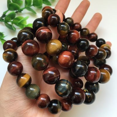 Natural Tiger Eye Stone Bracelet Colorful Exotic Fashion Accessory for Male and Female Lovers