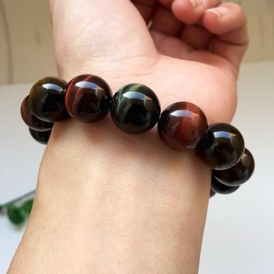 Natural Tiger Eye Stone Bracelet Colorful Exotic Fashion Accessory for Male and Female Lovers