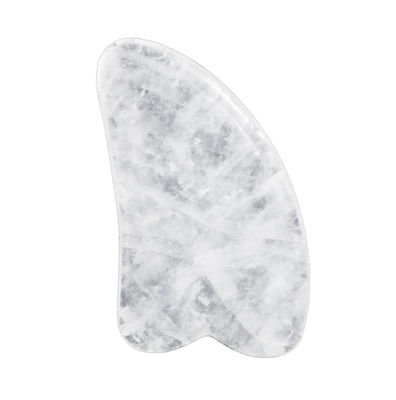 Musical Function Clear Quartz Heart Guasha Stone for Facial Neck Full Body Skin Massage Avaiable 2024
