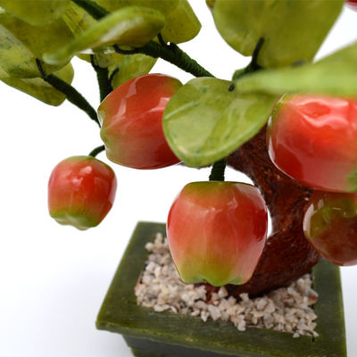 Engraving Technique Popular Chinese Hand Made Crystal Trees Crystal Apple Tree Jade Flowers Tree