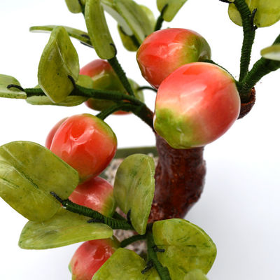 Engraving Technique Popular Chinese Hand Made Crystal Trees Crystal Apple Tree Jade Flowers Tree