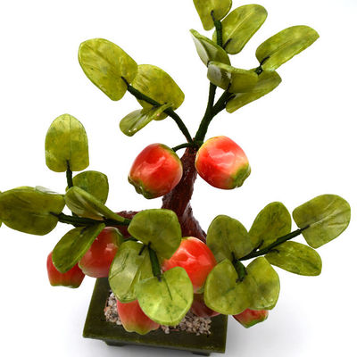 Engraving Technique Popular Chinese Hand Made Crystal Trees Crystal Apple Tree Jade Flowers Tree