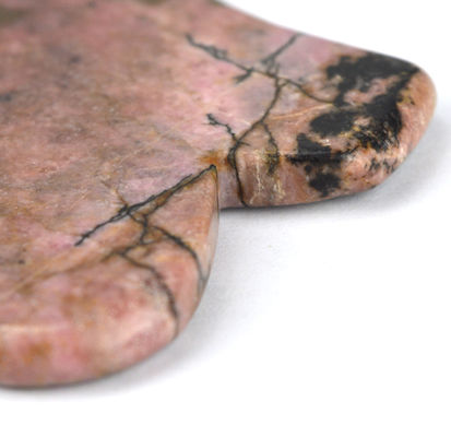 Natural Rhodonite Gua Sha Massage Tool for Tightening Skin and Promoting Facial Beauty