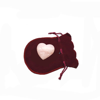 Carved Rose Quartz Heart Shaped Stone Technique Carved 0.35kg Natural Gemstone Hearts for Wedding Gift