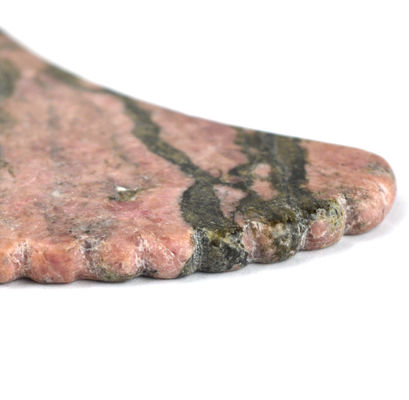 Natural Rhodonite Gua Sha Massage Tool for Tightening Skin and Promoting Facial Beauty