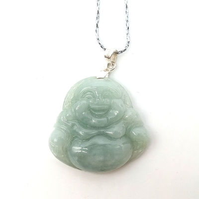 Regional Feature Jadeite Jade Pendant Buddha Statue Necklace with Traditional Chinese Style
