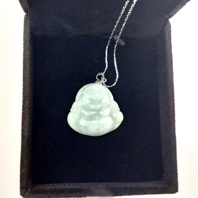 Regional Feature Jadeite Jade Pendant Buddha Statue Necklace with Traditional Chinese Style