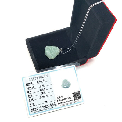 Regional Feature Jadeite Jade Pendant Buddha Statue Necklace with Traditional Chinese Style