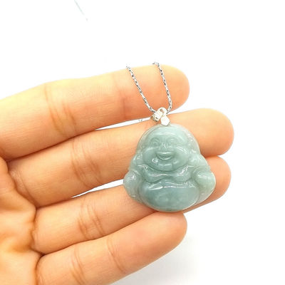 Regional Feature Jadeite Jade Pendant Buddha Statue Necklace with Traditional Chinese Style