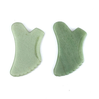 Green Aventurine Guasha Gua Sha Face Tool Mode No abkgs-038 For Effective Lymphatic Drainage And Skincare