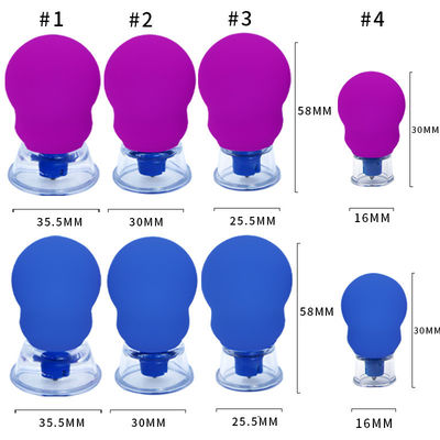 Blue/Pink Silicone Magnetic Vacuum Cupping Set Vacuum Hijama Cupping Therapy Set Negative Pressure Cupping Kit 20pcs