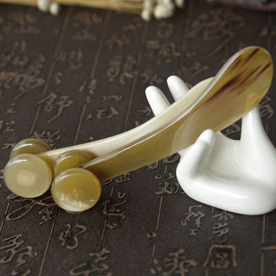 Yak Horn Gua Sha Board Bull Horn Body Massager Skin Care Roller for Full-body Massage Area