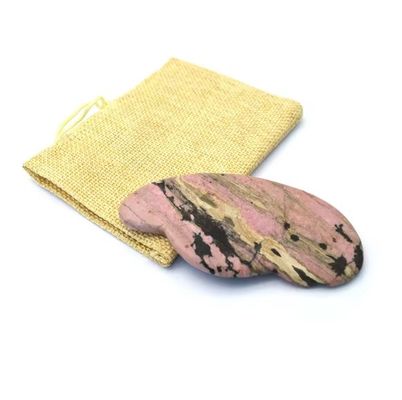 Multi Functional Facial Pink Rhodonite Jade Guasha Massager Board for Health Care and Personal Health Needs
