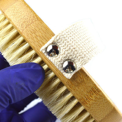 Natural Wooden Handle Boar Bristle Skin Exfoliating Bamboo Shower Bath Brushes Body Dry Brush Body Brush for Deep Cleansing