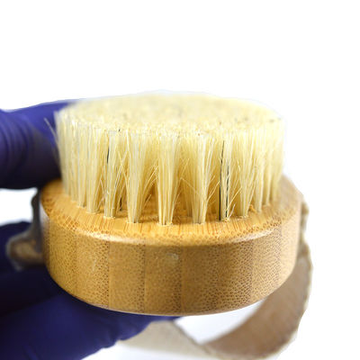 Natural Wooden Handle Boar Bristle Skin Exfoliating Bamboo Shower Bath Brushes Body Dry Brush Body Brush for Deep Cleansing