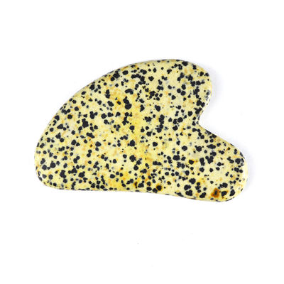 Customized Logo Availabled 2024 Trending Heart Shaped Dalmatian Stone Guasha Massage Tool for Body Healthcare Massage