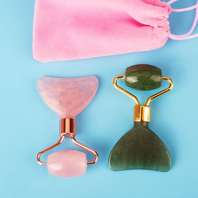 Mini Rose Quartz Jade Roller Eye Skin Care Gua Sha Board Multi Functional Facial Beauty Device within 90 Characters