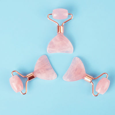 Mini Rose Quartz Jade Roller Eye Skin Care Gua Sha Board Multi Functional Facial Beauty Device within 90 Characters