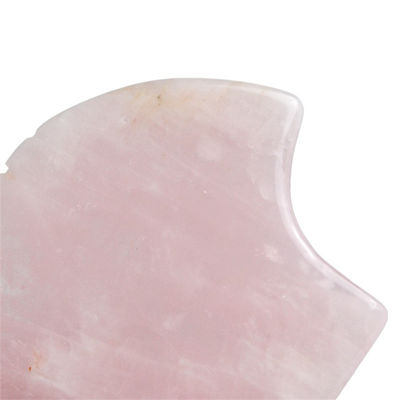 2024 Rose Quartz Gua Sha Massage Tool With Teeth Natural Crystal Skin Beauty Massager Face Lifting Anti Aging Pink Logo