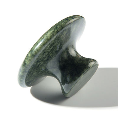 Availabled Dark Green Xiuyan Jade Mushroom Gua Sha Tool for Body Healing and Energy Therapy