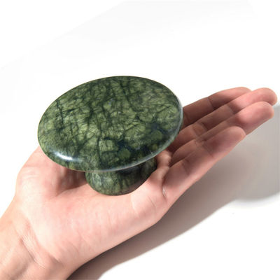 Availabled Dark Green Xiuyan Jade Mushroom Gua Sha Tool for Body Healing and Energy Therapy