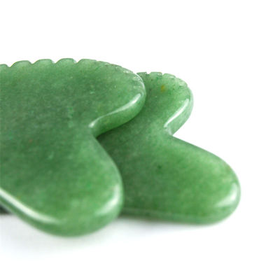 Natural Heart Shape Green Aventurine Jade Gua Sha Custom Logo Guasha With Teeth Facial Beauty Massage Tool Muscle Massage