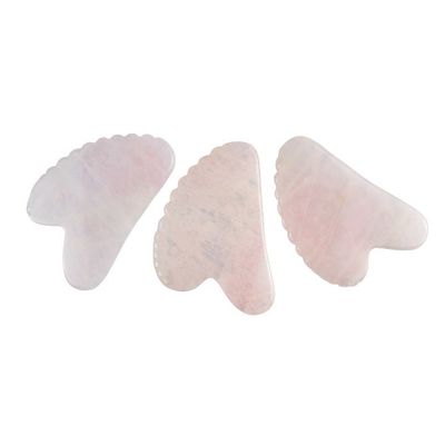 Facial Massager Pink Heart Shaped Rose Quartz Gua Sha Massage Tool with Teeth Crystal Skin Beauty Massager 2024