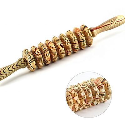 OEM ODM 38*5.5cm Wooden Abdominal Massage Roller Body Massage Jade Roller