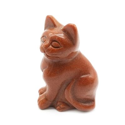 Gemstone Feng Shui Style Hand-Carved Agate Cat Figurine for Animal Healing and Decoration