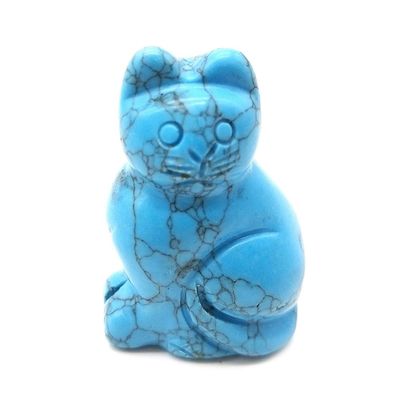 Gemstone Feng Shui Style Hand-Carved Agate Cat Figurine for Animal Healing and Decoration