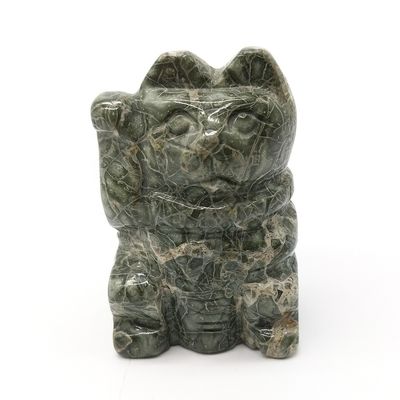 Gemstone Feng Shui Style Hand-Carved Agate Cat Figurine for Animal Healing and Decoration