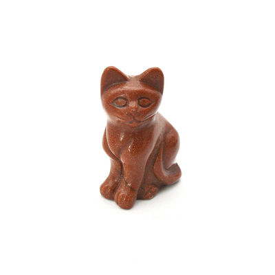 Gemstone Feng Shui Style Hand-Carved Agate Cat Figurine for Animal Healing and Decoration