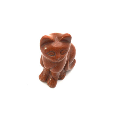 Gemstone Feng Shui Style Hand-Carved Agate Cat Figurine for Animal Healing and Decoration