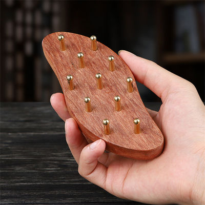 Body Massager for Full-body Massage Rosewood Handle Copper Meridian Massage Gua Sha Massager