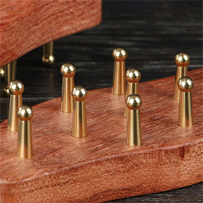 Body Massager for Full-body Massage Rosewood Handle Copper Meridian Massage Gua Sha Massager