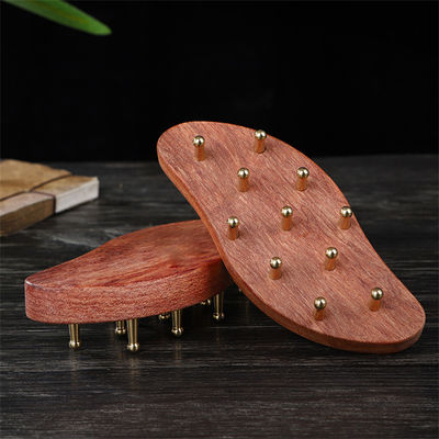 Body Massager for Full-body Massage Rosewood Handle Copper Meridian Massage Gua Sha Massager