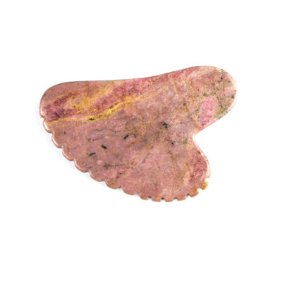 Body Muscles Natural Heart Shape Rhodonite Stone Gua Sha Scraping Board Teeth Guasha Stone Facial Beauty Massage Tool Skin Care