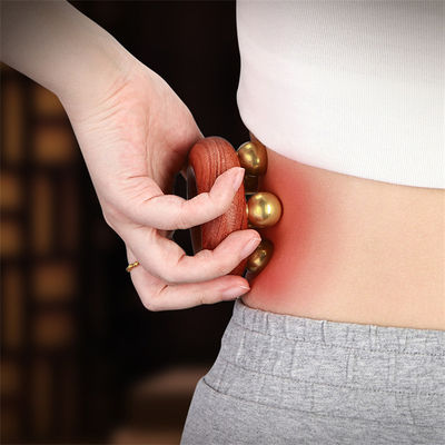 Gua Sha Function Manual Copper Abdominal Massager Beech Body Meridian Massage Brush for Waist Skin Tightening and Shaping