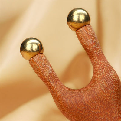 Red Deer Antler Shape Copper Scalp Meridian Massager Head Gua Sha Massage Comb for Contouring and Lifting Facial Features