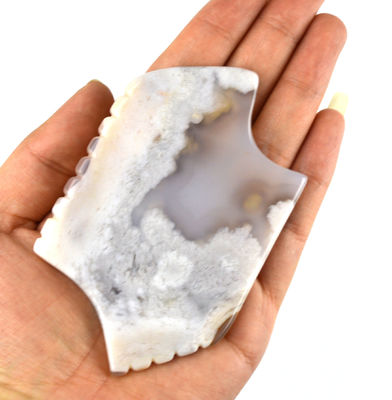 Body Massage Equipment Properties White Natural Guasha Face Tools for Face Spa with Shaped Sakura Agate Jade Gua Sha Facial Tool