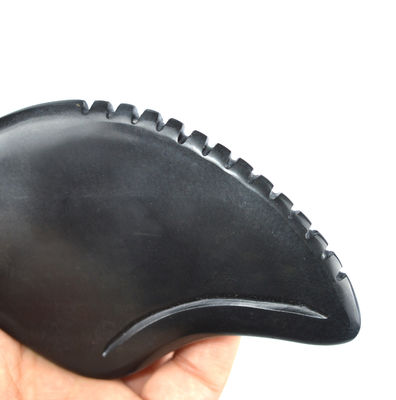 Avaiable Heart Shape Gua Sha Massage Tool made of Natural Black Bian Stone for Spa Relaxing Meditation