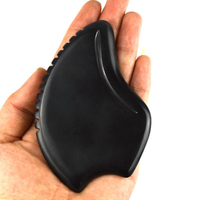 Avaiable Heart Shape Gua Sha Massage Tool made of Natural Black Bian Stone for Spa Relaxing Meditation