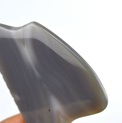 Custom Massage Scraping Therapy Tool 83g Grey Striped Agate Jade Gua Sha Stone for Face and Body