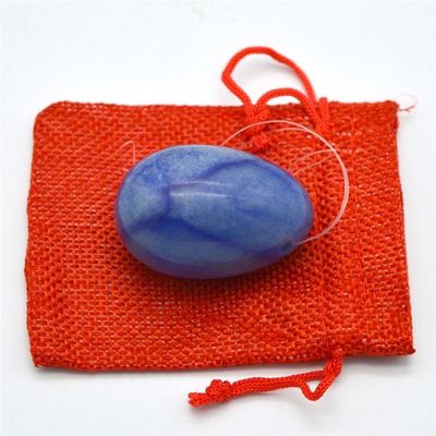 Blue Aventurine Yoni Massage Eggs Folk Art Style for Women's Kegel Strengthening Set
