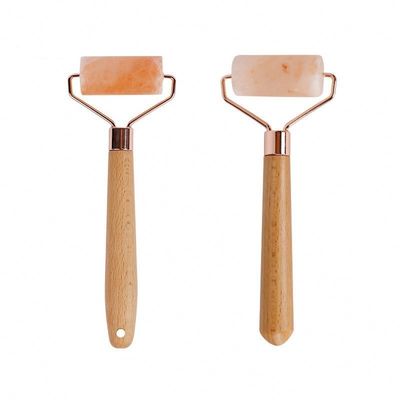 16.5*6.4*2.3cm Natural Himalayan Rock Salt Jade Face Roller for Facial Lifting and Wrinkle Removal