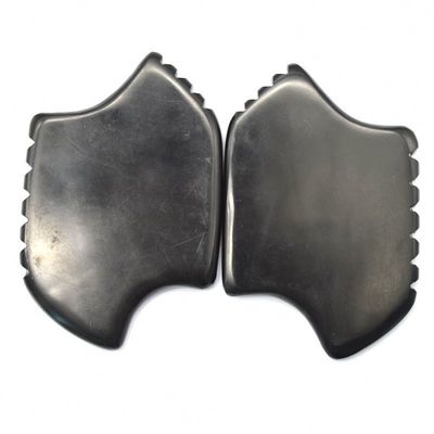 Black Bian Stone Gua Sha Scraping Massager Tool Set for Natural Body and Performance