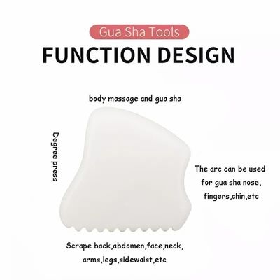 Custom Logo 2024 White Jade Gua Sha Tools for Facial and Neck Massage Hot Massager Massager Mode No abk-2051